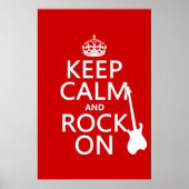 Calm and Rock on (gitaar) (elke kleur) Poster (Voorkant)