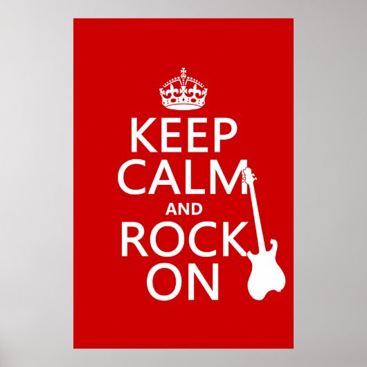 Calm and Rock on (gitaar) (elke kleur) Poster (Voorkant)