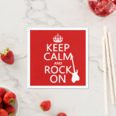 Calm and Rock on (gitaar) (elke kleur) Servetten (Insitu)