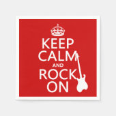 Calm and Rock on (gitaar) (elke kleur) Servetten (Voorkant)