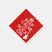 Calm and Rock on (gitaar) (elke kleur) Servetten (Hoek)