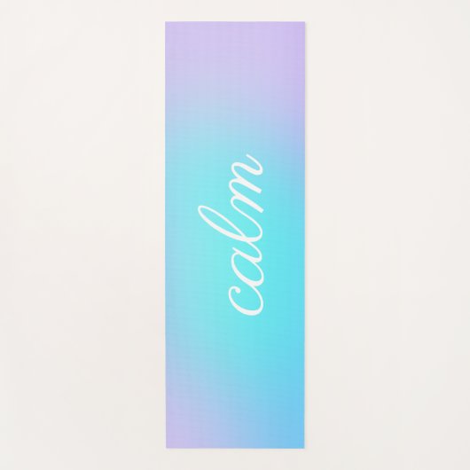 Calm Aqua en Lavendel Gradient Yogamat (Voorkant)