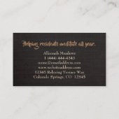 Calm Bamboo Chocolate Yoga Visitekaartje voor lera (Achterkant)