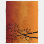 Calm Bamboo en mountainband uitzicht Scene Fleece Deken (Voorkant)