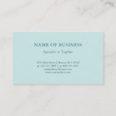 Calm Blauwgroen groene bladeren - Therapist Visitekaartje (Achterkant)