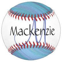 Calm Blue Abstract | Cool Turquoise Aqua Monogram