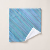 Calm Blue Abstract | Cool Turquoise Aqua Monogram Bad Handdoek (Wasdoekje)