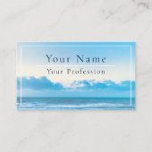 Calm Blue Beach Scene  Visitekaartje (Voorkant)