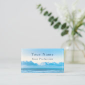 Calm Blue Beach Scene  Visitekaartje (Staand voorkant)