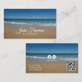 Calm Blue Beach Waves fotograaf Visitekaartje (Voorkant / Achterkant)