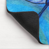 Calm Blue Dragonfly vreedzame Waterverf Muismat (Hoek)