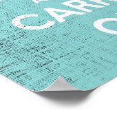 Calm Blue Grunge Canvas behouden Poster (Hoek)