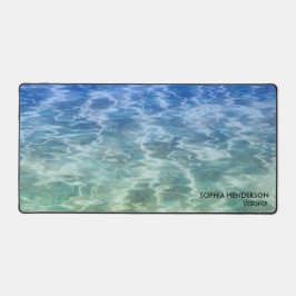 Calm Blue Ocean Water of aangepaste fototekst Bureaumat