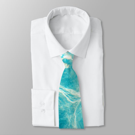 Calm Blue Ocean Wave Stropdas (Gebonden)