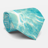 Calm Blue Ocean Wave Stropdas (Opgerold)