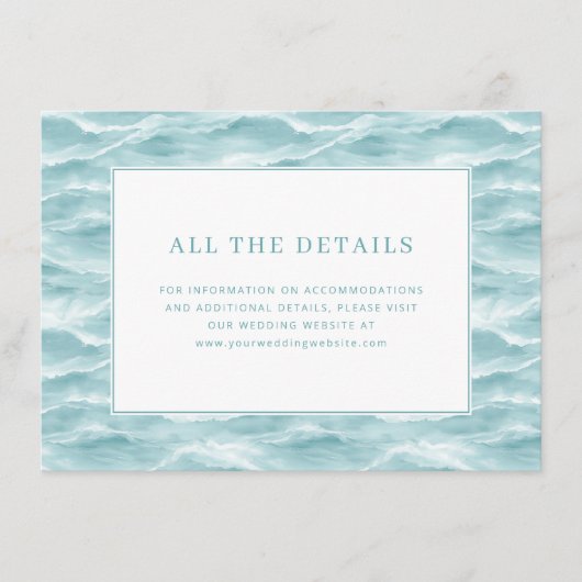 Calm Blue Ocean Waves Informatiekaartje (Voorkant)