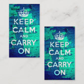 Calm Blue Peeled Paint Grunge behouden Visitekaartje (Voorkant / Achterkant)