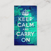 Calm Blue Peeled Paint Grunge behouden Visitekaartje (Achterkant)