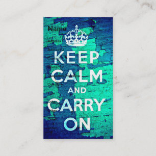 Calm Blue Peeled Paint Grunge behouden Visitekaartje
