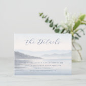 Calm Blue Watercolor Landscape Informatiekaartje (Staand voorkant)