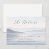 Calm Blue Watercolor Landscape Informatiekaartje (Voorkant / Achterkant)