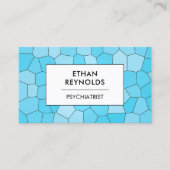 Calm Blues Geometrische Psychiater Therapeut Docto Visitekaartje (Voorkant)