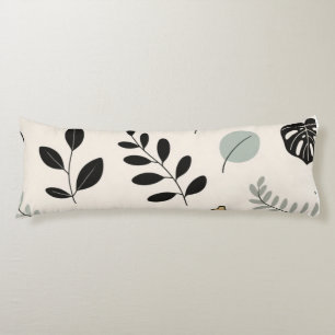 Calm Botanica – Line Art Leaf Sierkussen Lichaamskussen