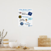 Calm Brains Leer poster voor hersenaandoeningen® (Keuken)