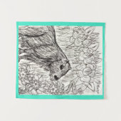 Calm Capybara Wandkleed (Voorkant (horizontaal))