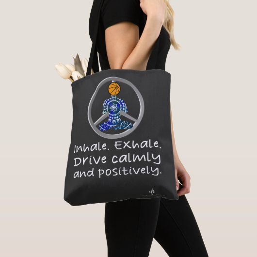Calm Car Ride Home Marine Blues Ball Tote Bag (Dichtbij)