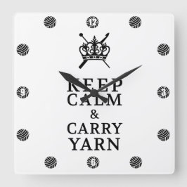 Calm Carry Yarn CraftRoom houden Vierkante Klok