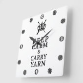 Calm Carry Yarn CraftRoom houden Vierkante Klok (Hoek)