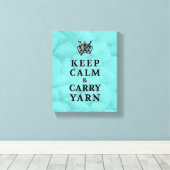 Calm Carry Yarn houden ・ Craft Room Canvas Afdruk (Insitu (Houten vloer))