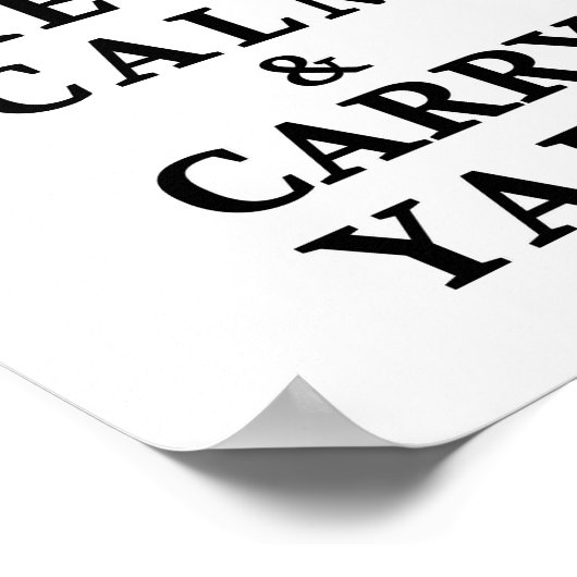 Calm Carry Yarn houden Knit Crochet Crafts Poster (Hoek)