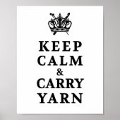 Calm Carry Yarn houden Knit Crochet Crafts Poster (Voorkant)