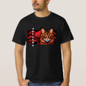 Calm Cat Face, Minimalist Aesthetics T-Shirt (Voorkant)