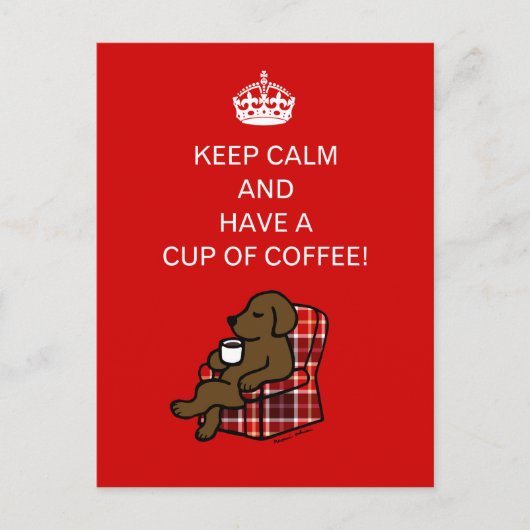 Calm Chocolate Labrador Briefkaart (Voorkant)