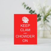 Calm Clam Chowder Post Card bewaren Briefkaart (Staand voorkant)