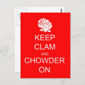 Calm Clam Chowder Post Card bewaren Briefkaart (Voorkant / Achterkant)