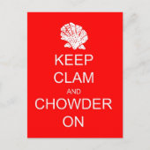 Calm Clam Chowder Post Card bewaren Briefkaart (Voorkant)