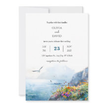 Calm Cliffside Ocean Uitzicht Bloom Art Beach Brui