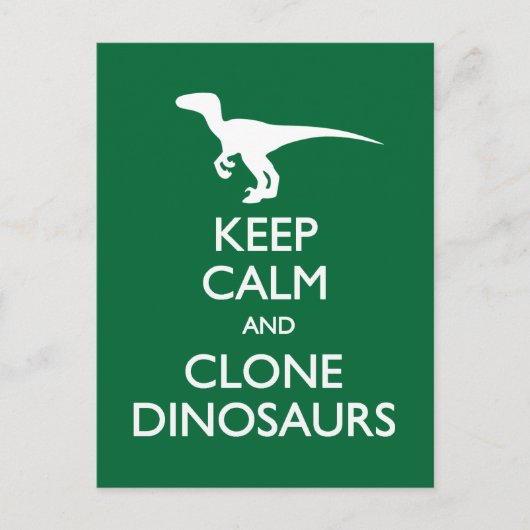 Calm Clone Dinosaurs briefkaart (Voorkant)