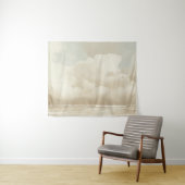 Calm Clouds - Neutrals, Blauw, Beige - Minimalisti Wandkleed (In Situ (horizontaal))
