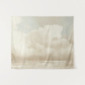 Calm Clouds - Neutrals, Blauw, Beige - Minimalisti Wandkleed (Voorkant (horizontaal))