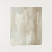 Calm Clouds - Neutrals, Blauw, Beige - Minimalisti Wandkleed (Voorkant)