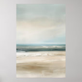 Calm Coastal Beach Poster | Moderne zeekunst (Voorkant)