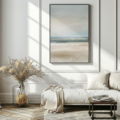 Calm Coastal Beach Poster | Moderne zeekunst