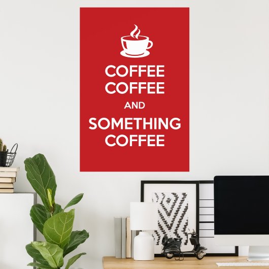 Calm Coffee-Poster Poster (Thuiskantoor)