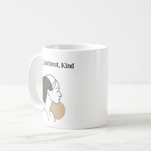 Calm Confidence – Boho Style Mug Koffiemok (Voorkant links)