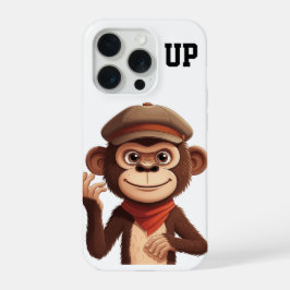 Calm Confidence Monkey – Minimal Phone Case iPhone 15 Pro Case